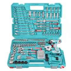 TOTAL TOOLS - Kit Llave De Impacto 20v + Herramientas - 152 Piezas Total