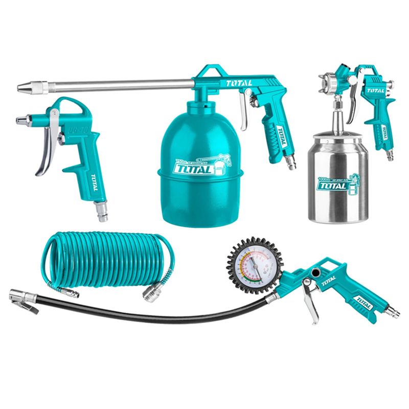 TOTAL TOOLS - Kit Juego Herramientas Neumaticas 5 Piezas Total Tatk051-1