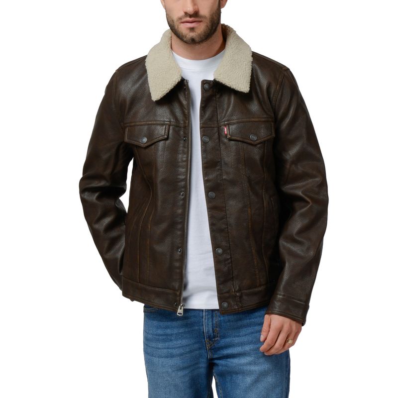 LEVIS - Chaqueta Hombre Trucker Removable Sherpa Café Levis