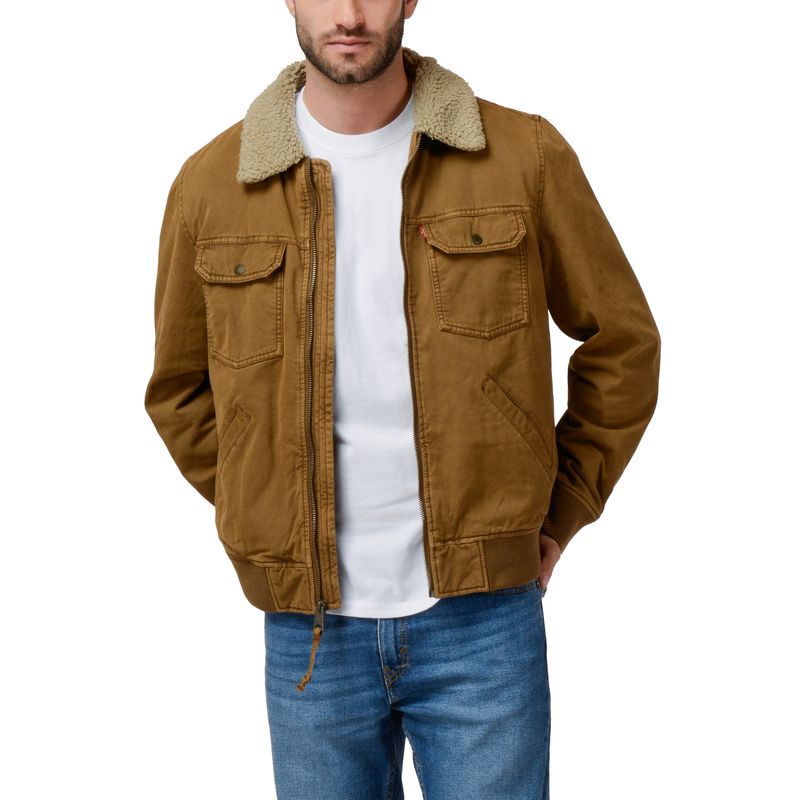 LEVIS - Chaqueta Hombre Bomber Sherpa Café Levis