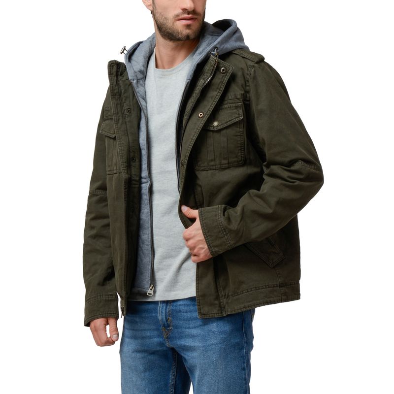 LEVIS - Chaqueta Hombre Military Sherpa Verde Levis