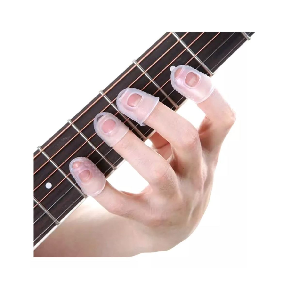 GENERICO - Protectores De Dedos De Silicona Para Guitarra  L