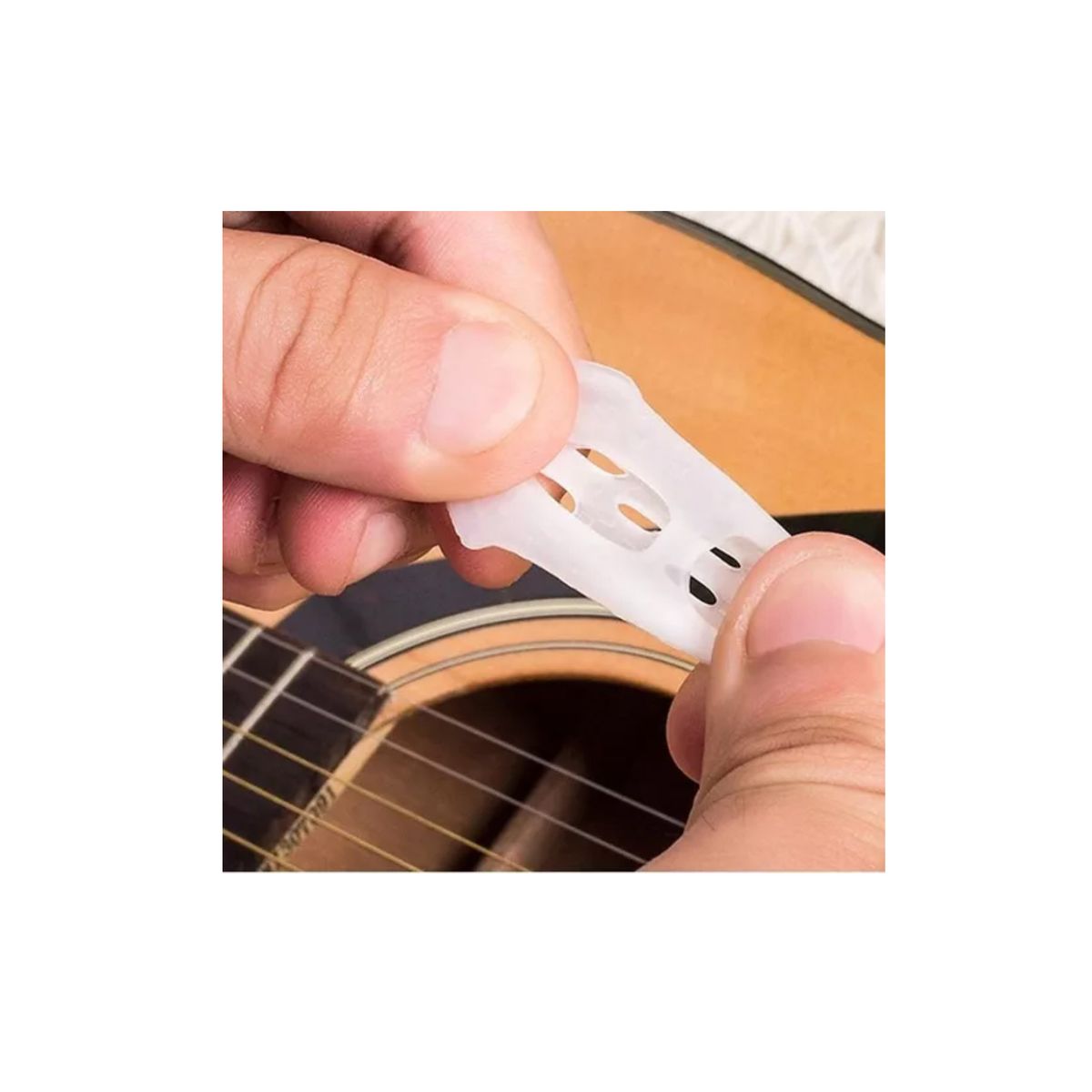 GENERICO - Protectores De Dedos De Silicona Para Guitarra  L