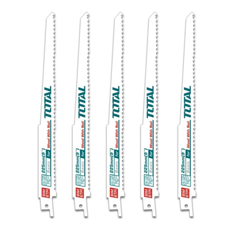 TOTAL TOOLS - Set Repuesto Hoja P Sierra Sable Madera 225mm 5pcs Total