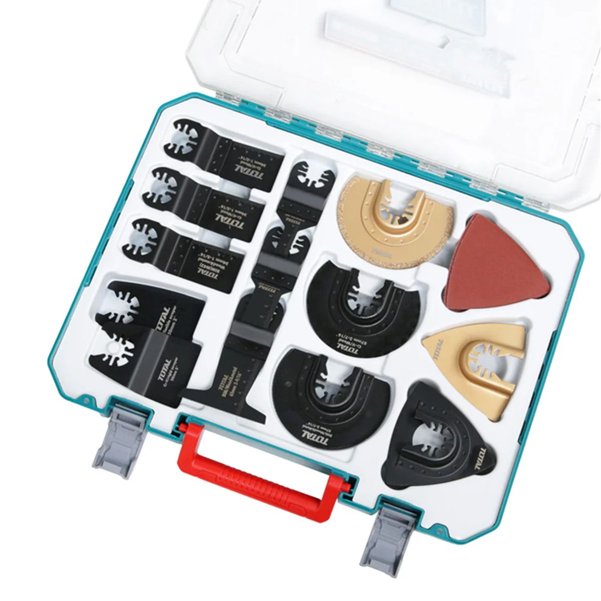 TOTAL TOOLS - Kit Juego De Hojas Multifuncional Oscilante 23 Piezas Total