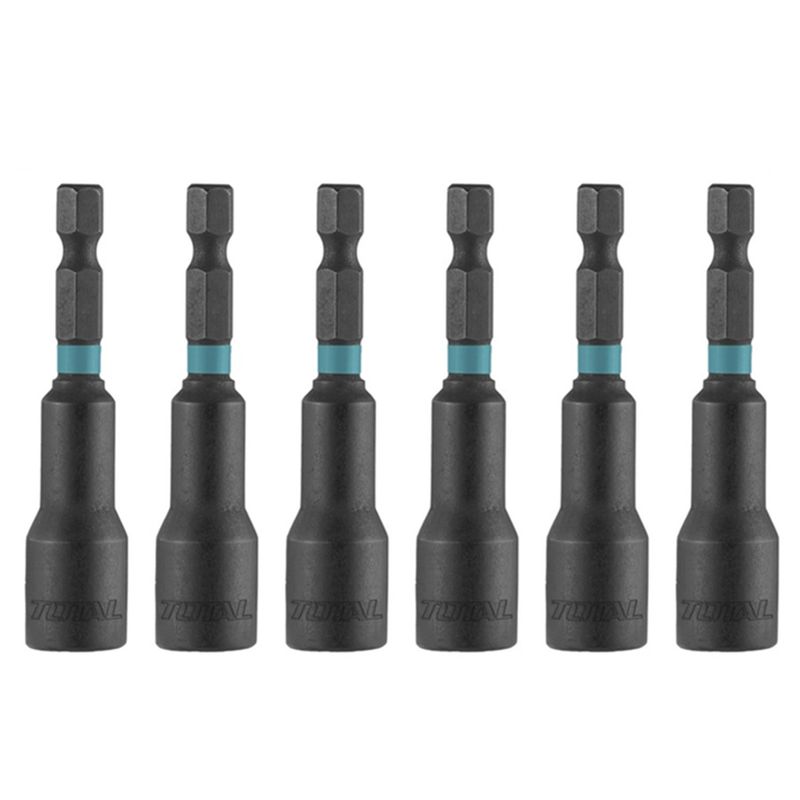 TOTAL TOOLS - Adaptadores Para Taladro Punta Magnetica 6 Piezas Total