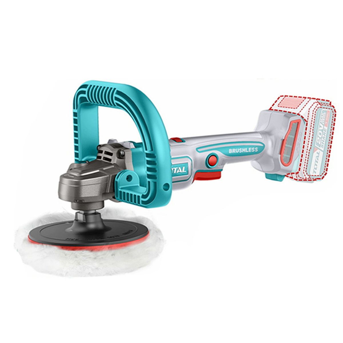 TOTAL TOOLS - Pulidora Inalámbrica 20v 180mm Total Tapli2018