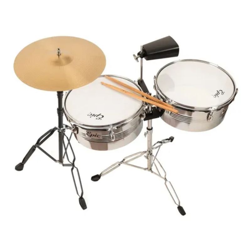 EPIC - Combo Timbales Epic + Cencerro + Soporte + Platillo