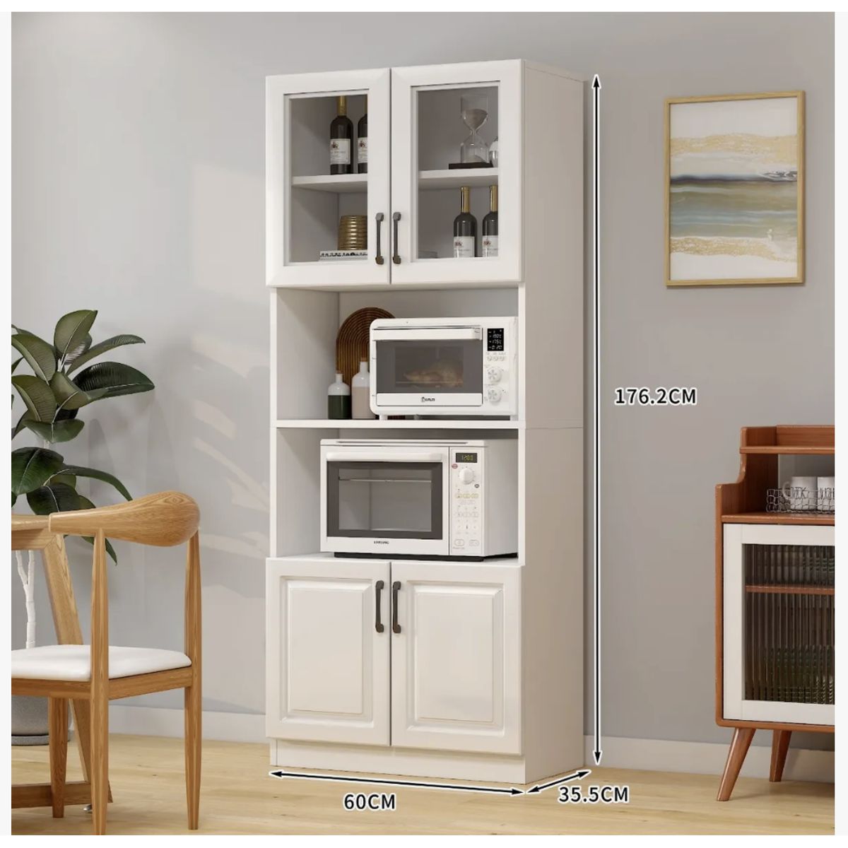 HOMER DESIGN - Mueble De Cocina De Pata Multifuncional 60x35x176cm YN700114