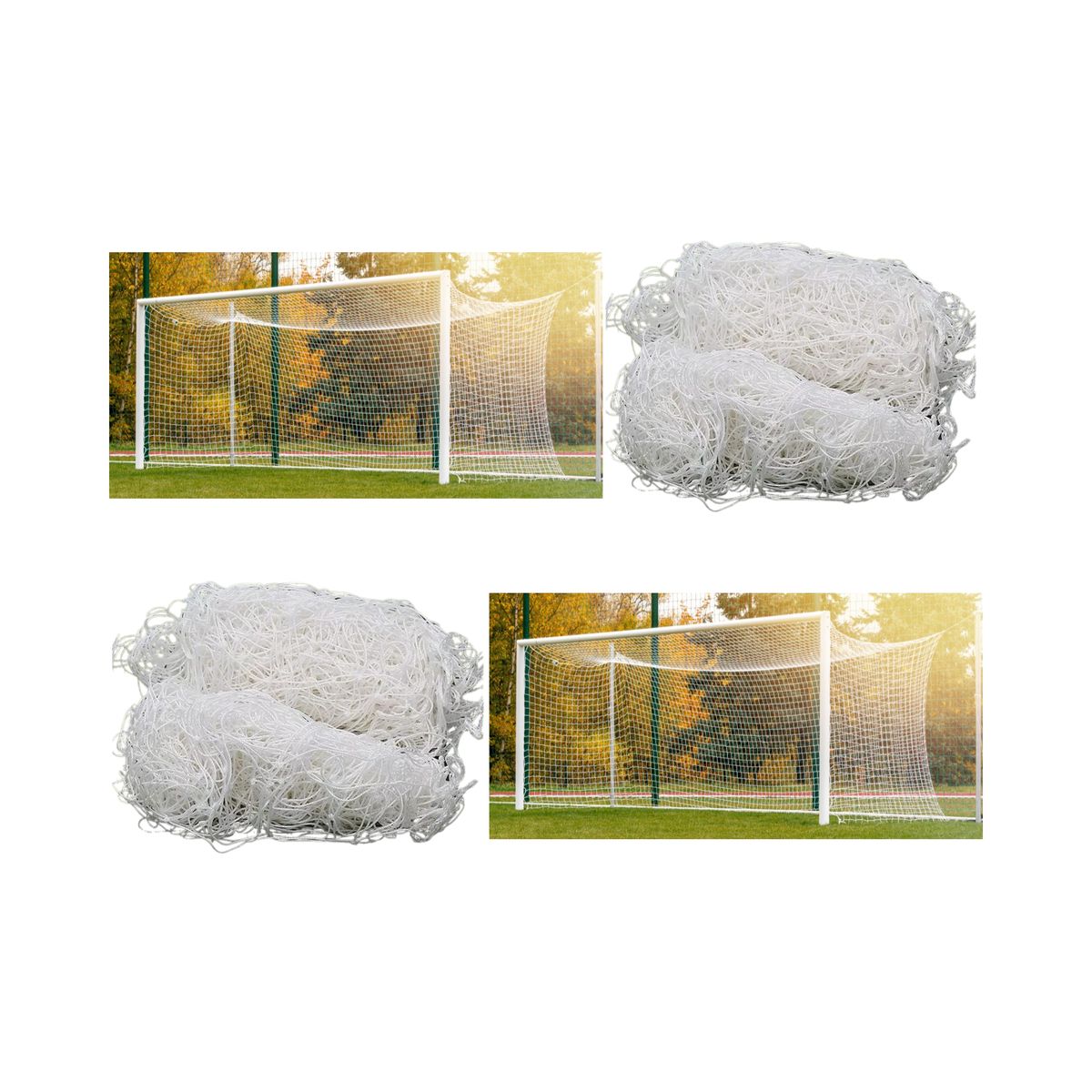 GENERICO - 2 Redes Para Arco De Fútbol 11 - Mallas Trenzadas