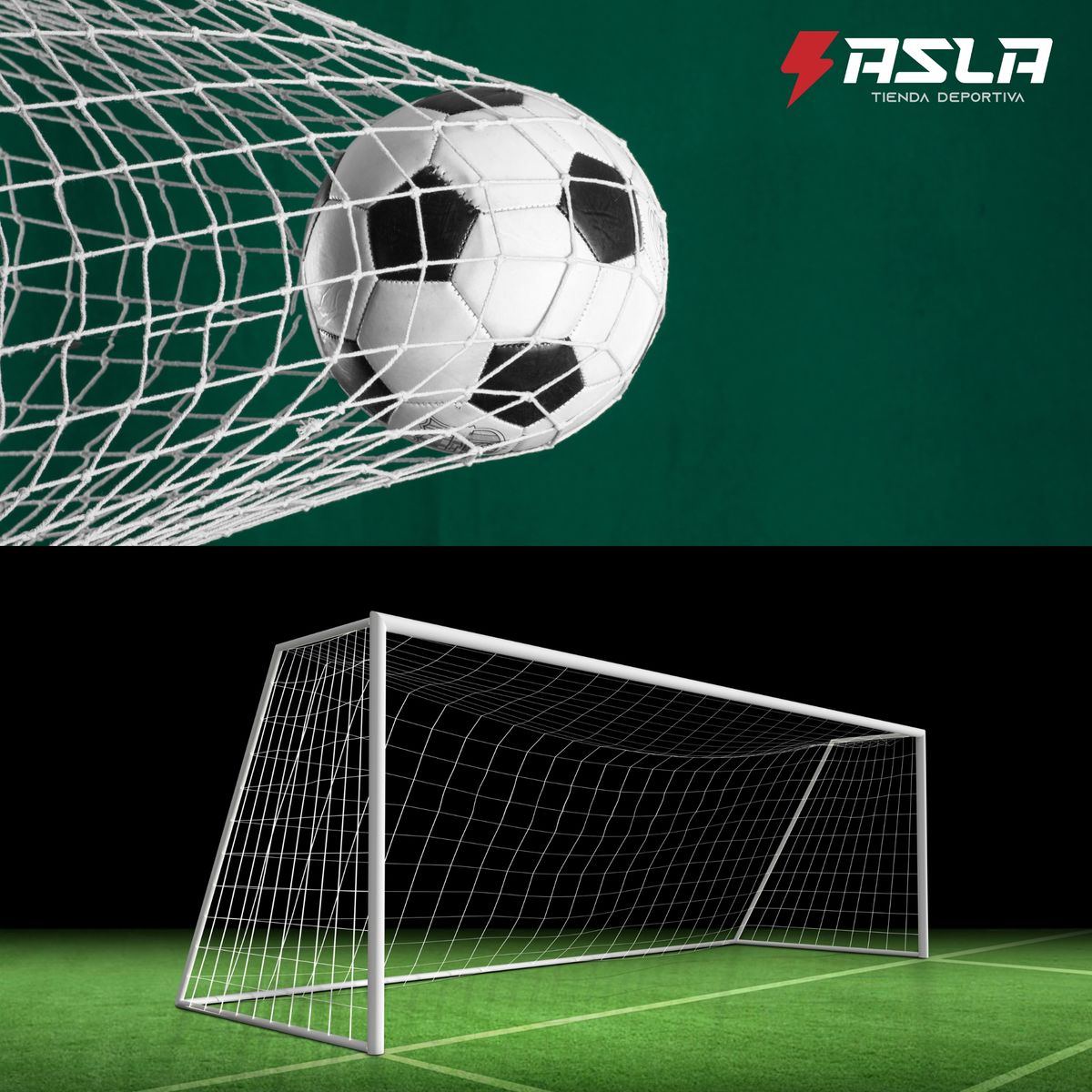 GENERICO - 2 Redes Para Arco De Fútbol 11 - Mallas Trenzadas