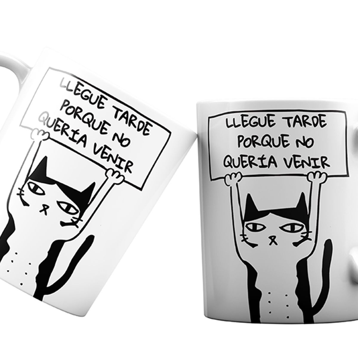 ORCA - Taza Tazon Mug Llegue tarde poque no queria venir meme