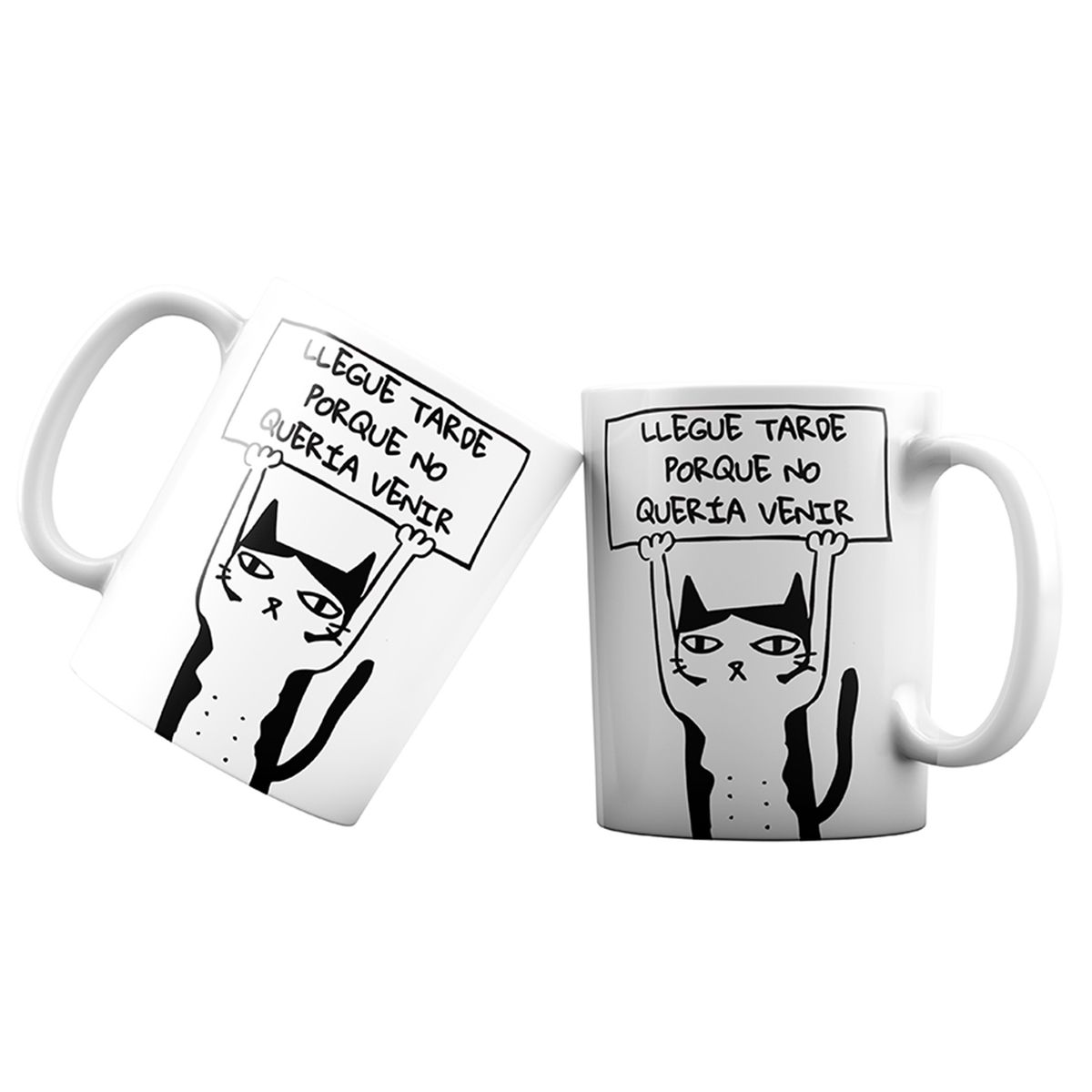 ORCA - Taza Tazon Mug Llegue tarde poque no queria venir meme