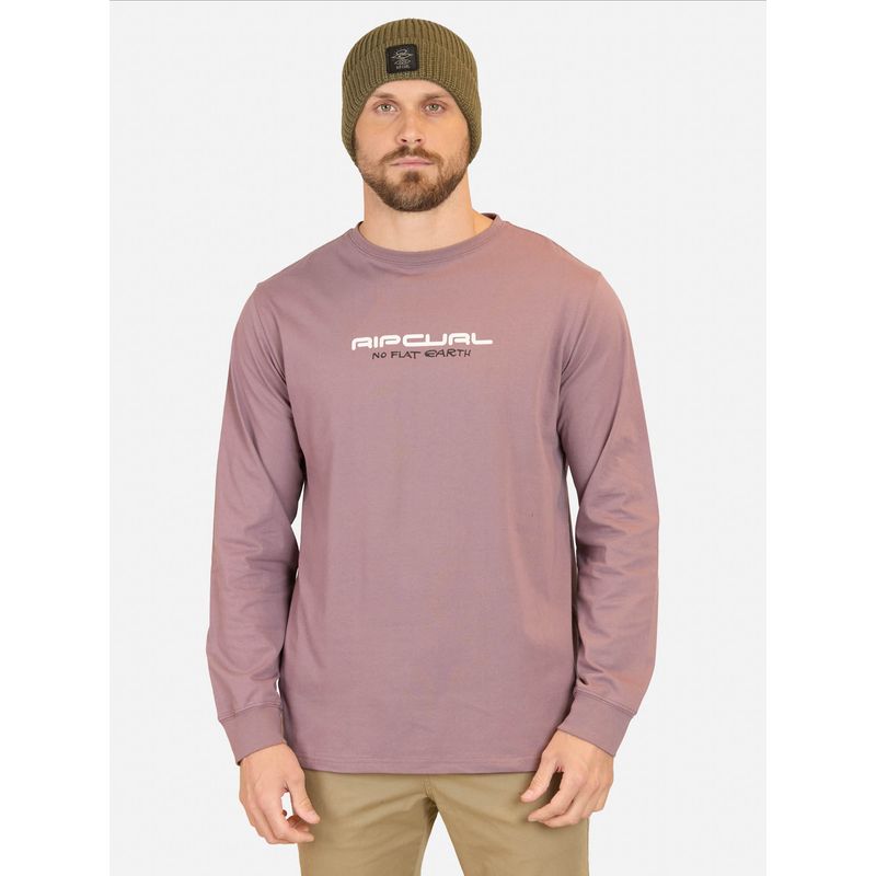 RIP CURL - Polera ML Culture Burdeo Hombre Rip Curl - Burdeos