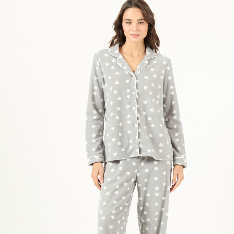 BARBIZON - Pijama de Mujer Sport Polar Gris