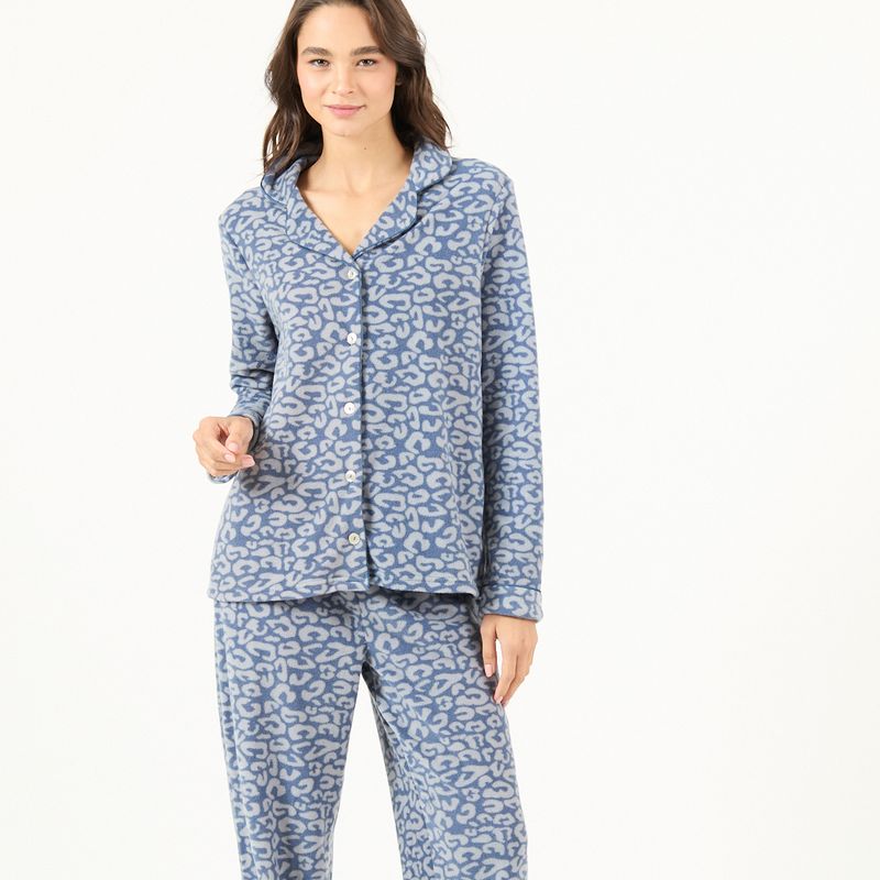BARBIZON - Pijama de Mujer Sport Polar Azul