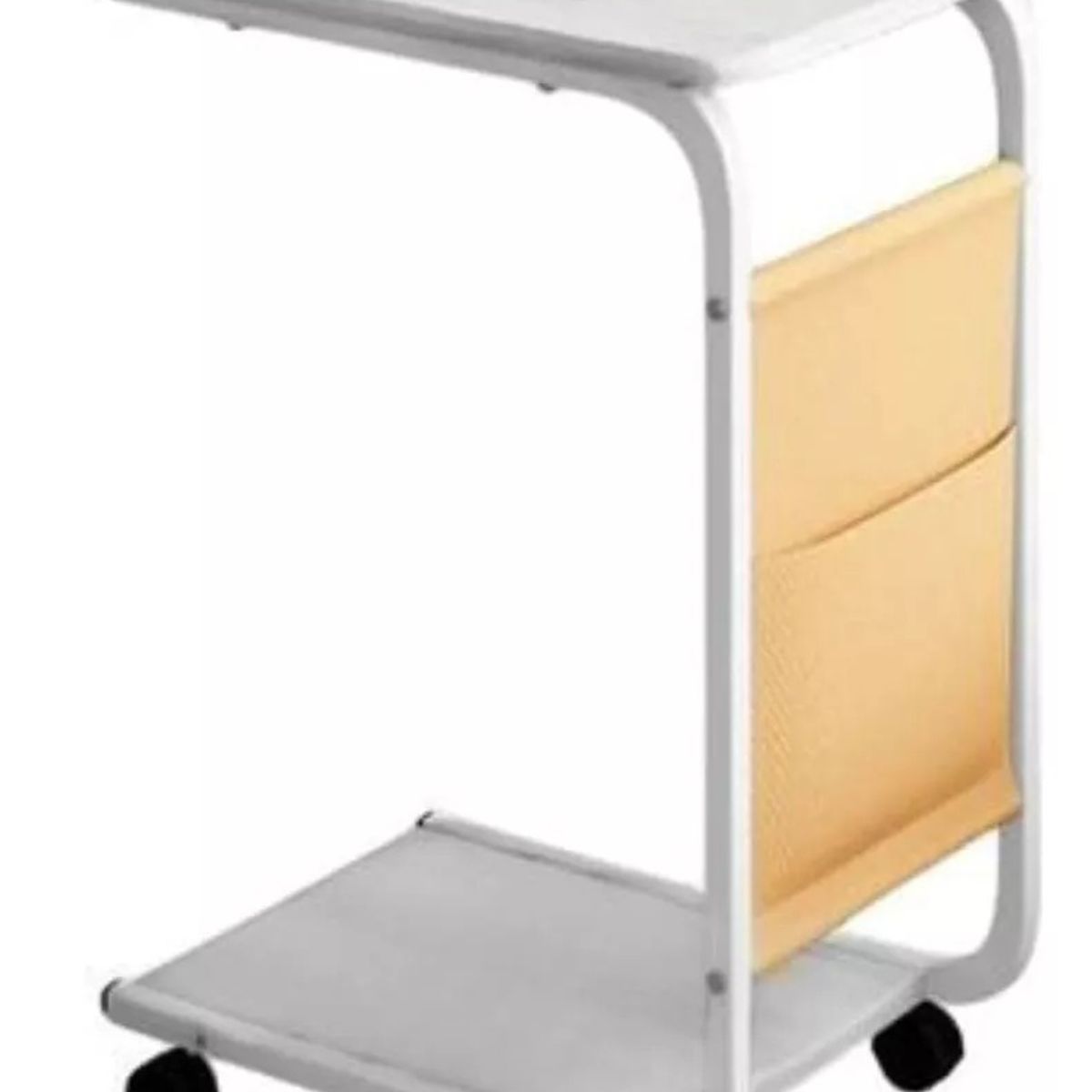 GENERICO - Mesa Auxiliar Latera De Madera Con Ruedas Mesita Notebook