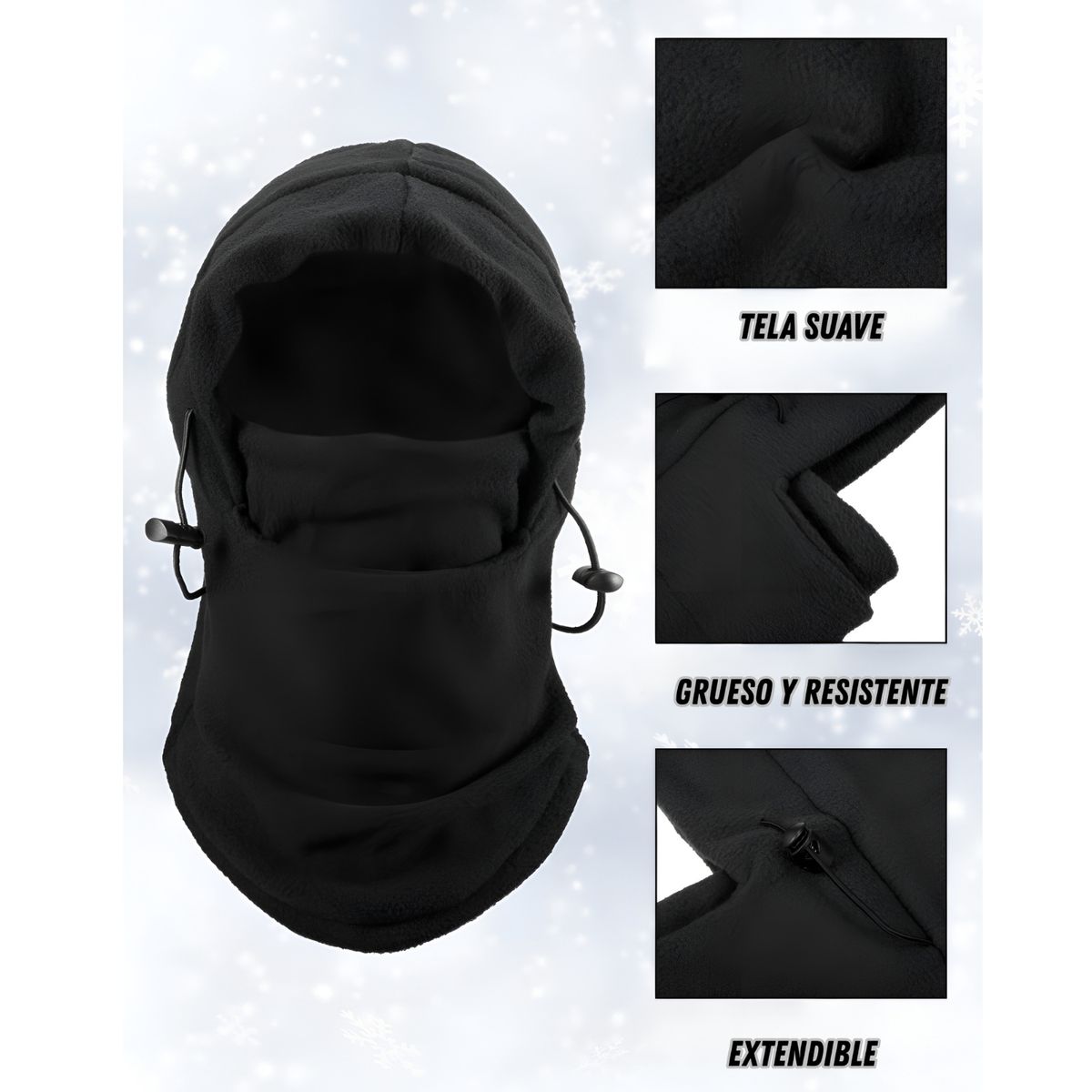 CRUSEC - Pasamontañas Balaclava Gorro Mascara Polar Deportes Invierno