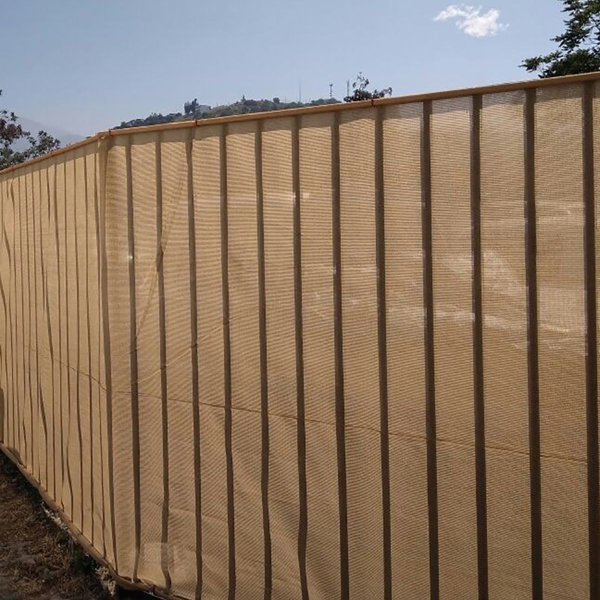 MARIENBERG - Malla Raschel Sombra Lisa Ferretera 80% Beige de 420 x 100 mts