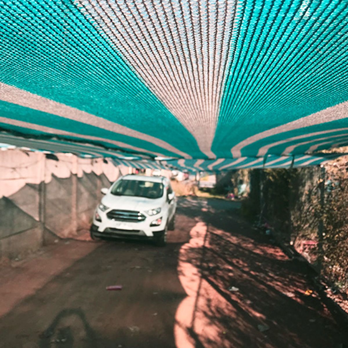 MARIENBERG - Malla Raschel Sombra Franjeada 80% 210 ×100 m Color Verde y Blanco