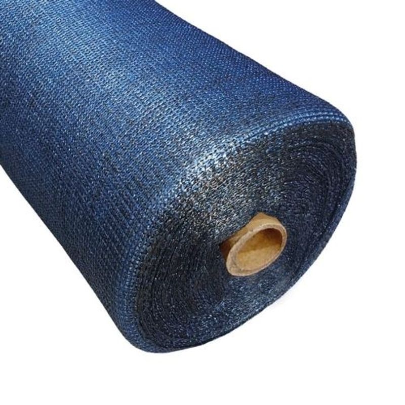 MARIENBERG - Malla Raschel Sombra Bicolor 65%  420 x 50 mts Trama Azul Cadeneta Negra