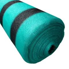 MARIENBERG - Malla Raschel Sombra Franjeada 80% 210 x 100 m Color Verde Negro