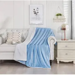 GENERICO - Frazada Manta Plush Sherpa Extra suave 200x230cm