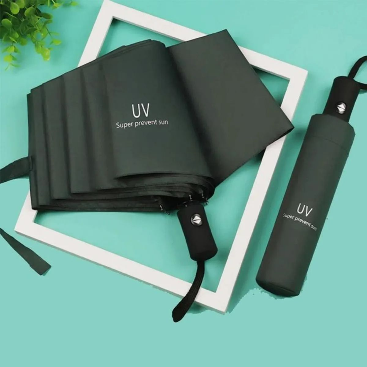 GENERICO - X2 Paraguas Uv Retractil Manual Sombrilla Bolsillo Portatil