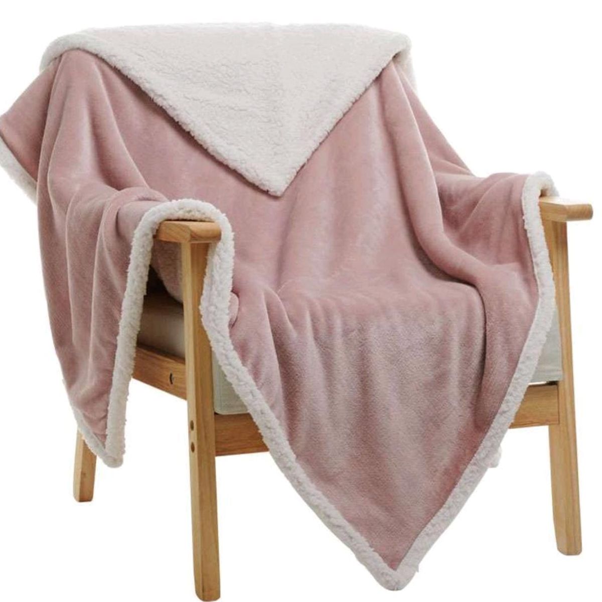 GENERICO - Frazada Manta Plush Sherpa Extra suave 200x230cm