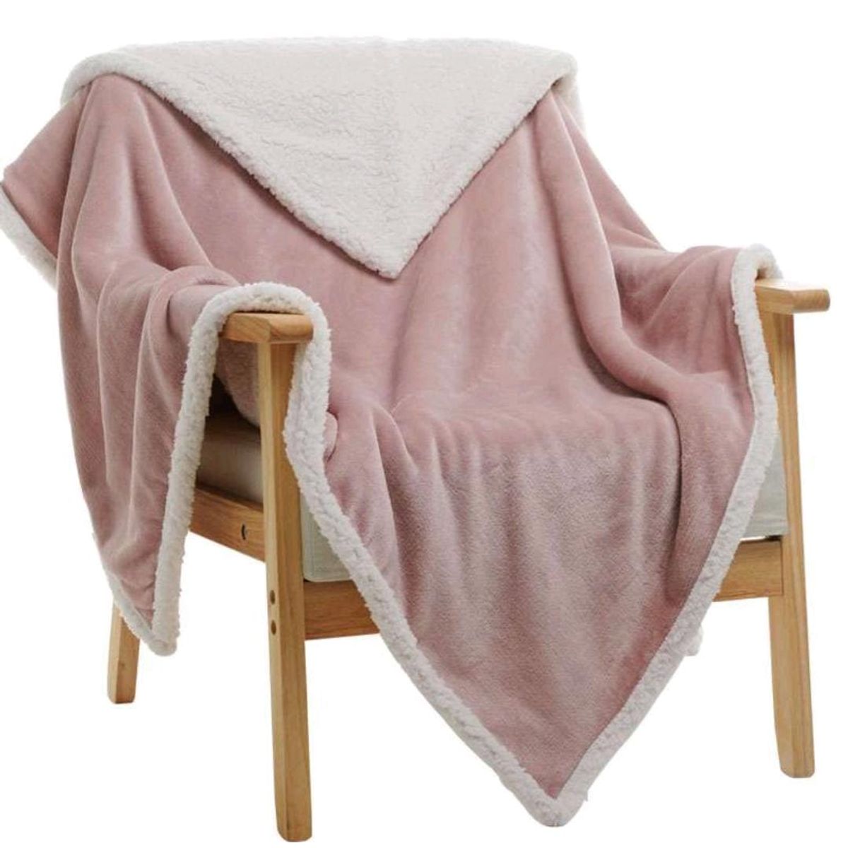 GENERICO - Frazada Manta Plush Sherpa Extra suave 200x230cm