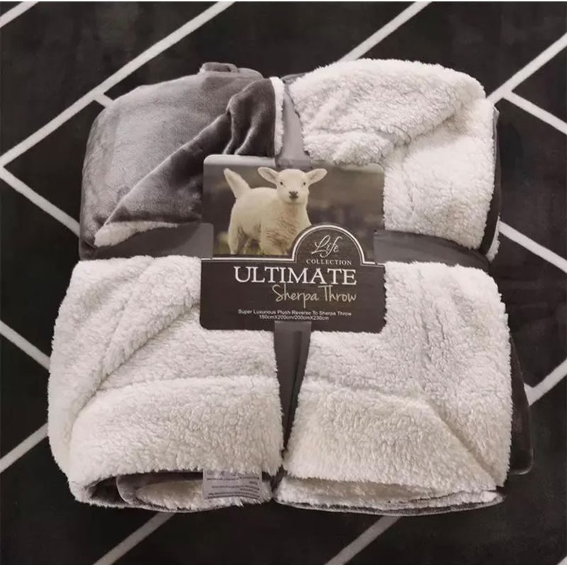 GENERICO - Frazada Manta Plush Sherpa Extra suave 200x230cm
