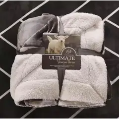 GENERICO - Frazada Manta Plush Sherpa Extra suave 200x230cm