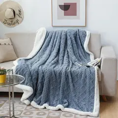 GENERICO - Frazada Manta Plush Sherpa Extra suave 200x230cm
