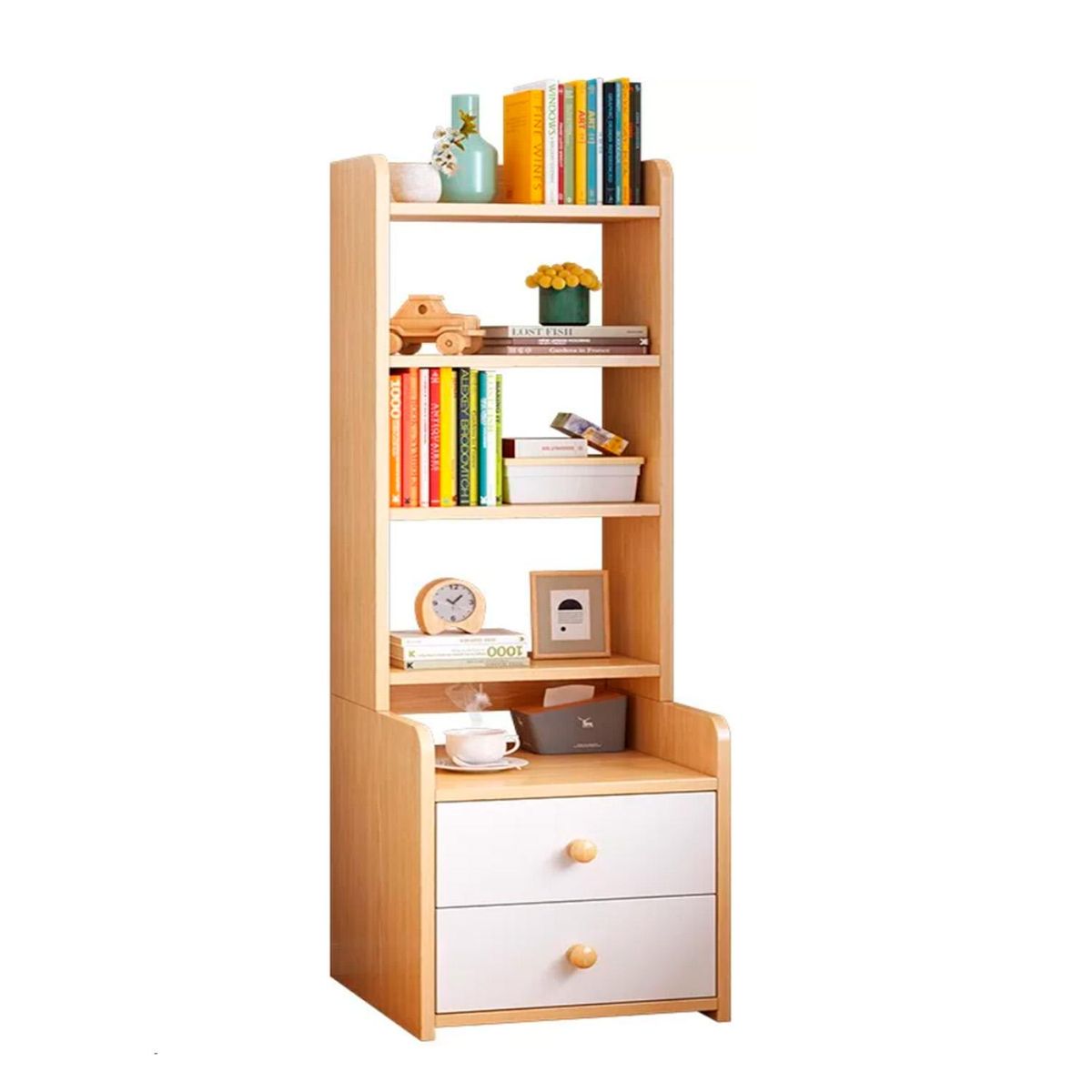 GLOBAL LATIN GROUP - Librero Organizador 4 Niveles Perfecto para Libros y Decoración