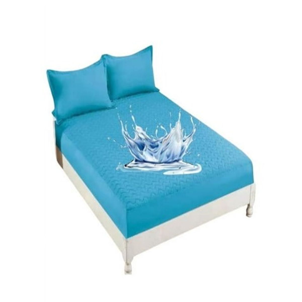 GENERICO - TOPPER O CUBRE COLCHON IMPERMEABLE 1.5 PLAZAS COLOR LISO TF.