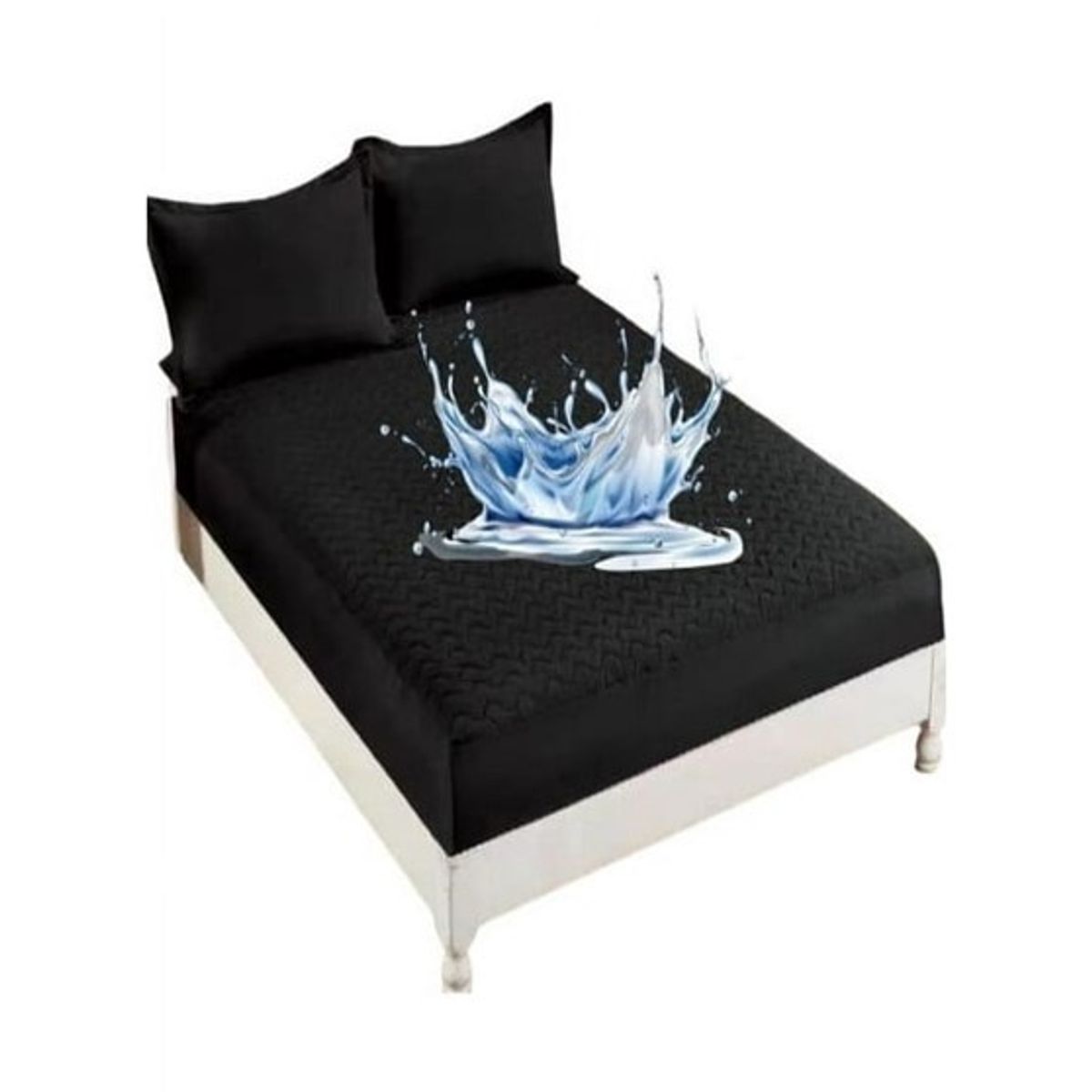 GENERICO - TOPPER O CUBRE COLCHON IMPERMEABLE 2 PLAZAS COLOR LISO TF.