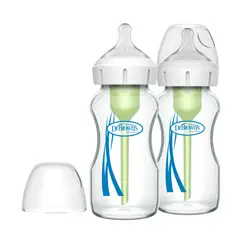 DR BROWN'S - Pack 2 Mamaderas De Vidrio Boca Ancha Dr. Brown's 270ml