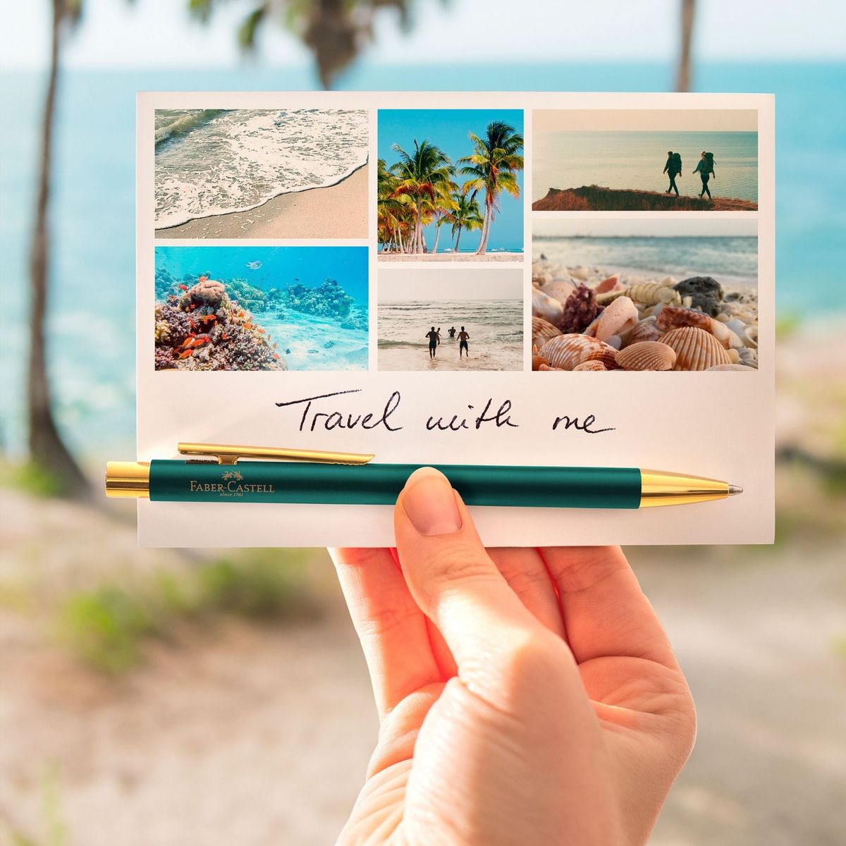 FABER-CASTELL - Bolígrafo Neo Slim gold rainforest Faber-Castell