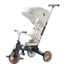 LUBABYCAS - Triciclo De Paseo 360° 6 En 1 Plegable Blanco