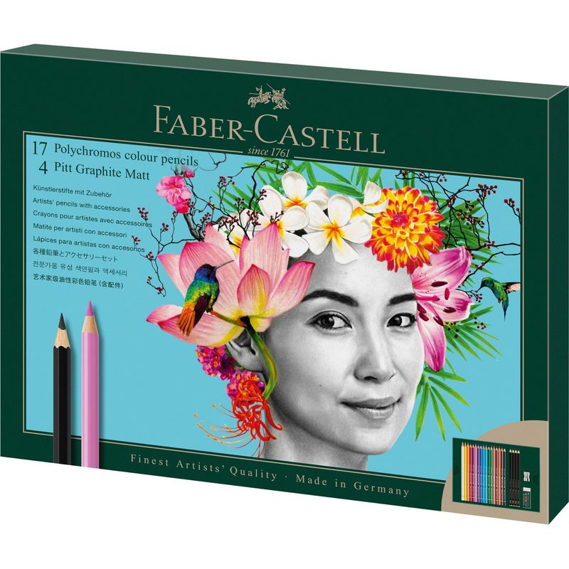 FABER-CASTELL - Set de Polychromos & Pitt Grafito Mate Faber-Castell x23