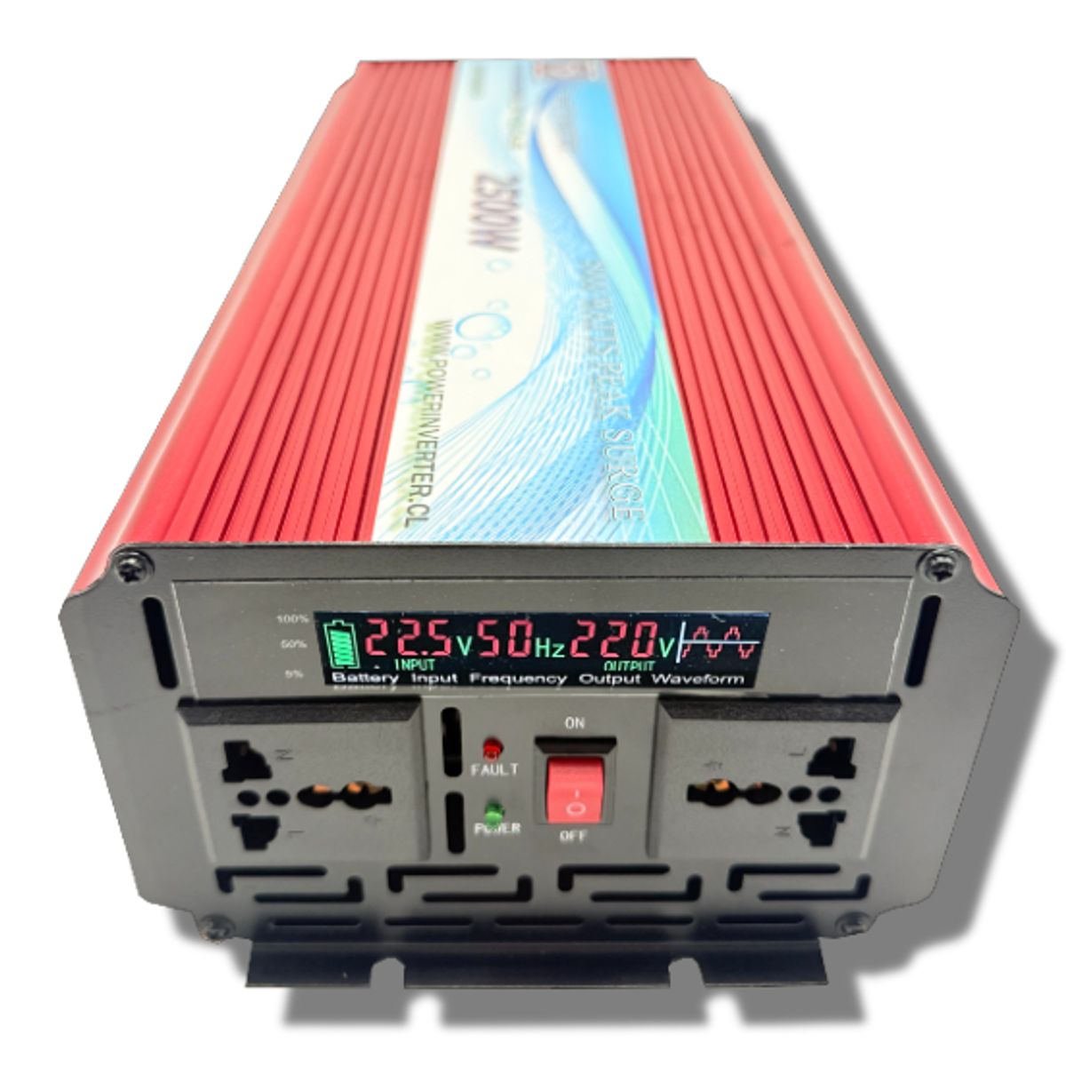 GENERICO - INVERSOR DE VOLTAJE 12VDC220VAC 2500W MDF