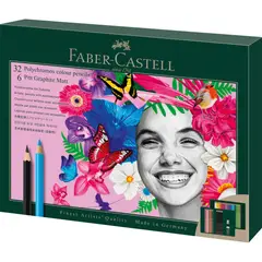 FABER-CASTELL - Set de Polychromos & Pitt Grafito Mate x40