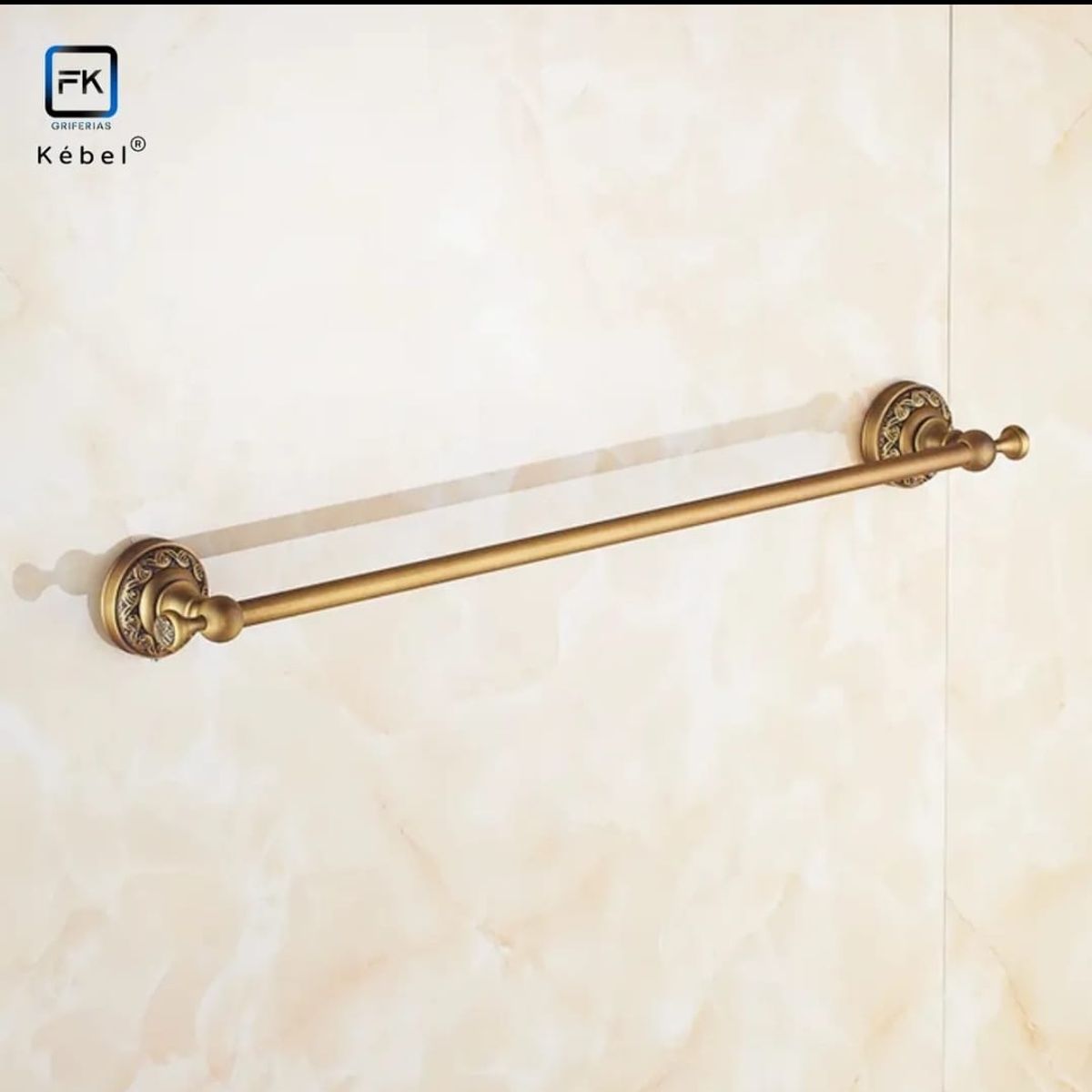 GENERICO - Toallero Barra 60cm Vintage Tallado Archaize Kébel FK