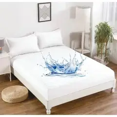 GENERICO - TOPPER O CUBRE COLCHON COLOR BLANCO IMPERMEABLE KING TF