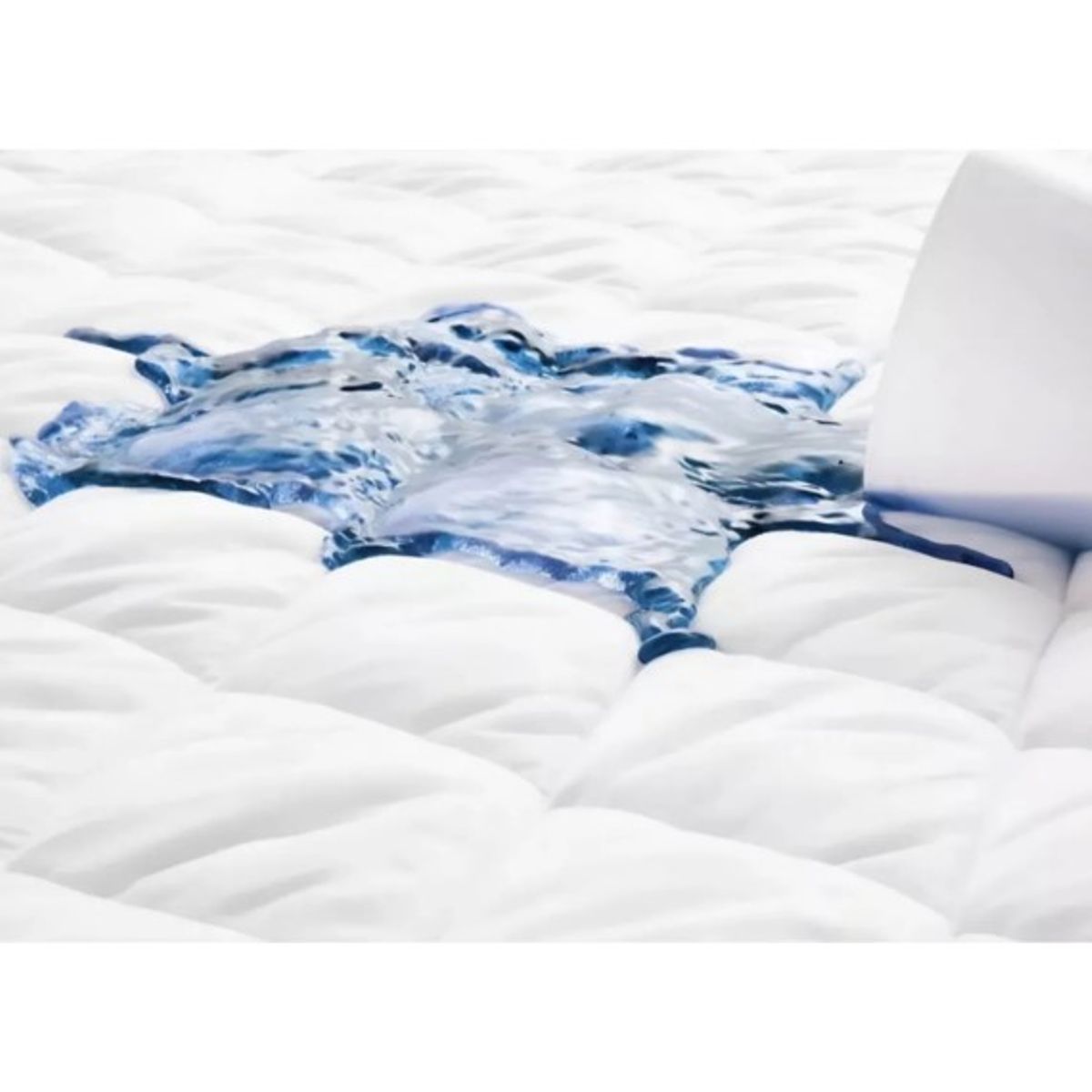 GENERICO - TOPPER O CUBRE COLCHON COLOR BLANCO IMPERMEABLE KING TF