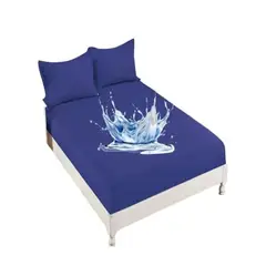 GENERICO - TOPPER O CUBRE COLCHON COLOR MORADO IMPERMEABLE SUPER KING TF