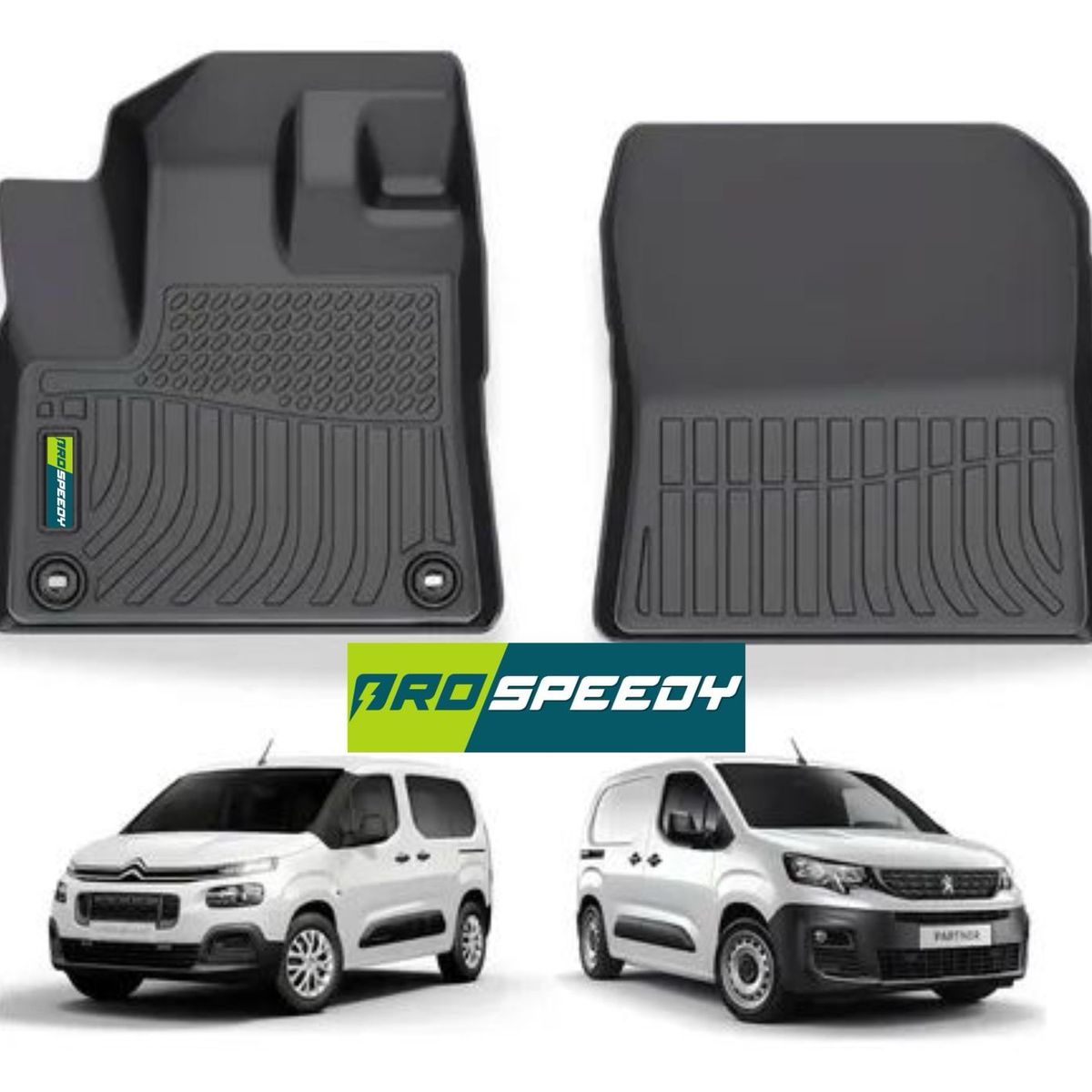 GENERICO - PISOS CALCE PERFECTO PROSPEEDY CITROEN BERLINGO 2019+ 3PIEZAS