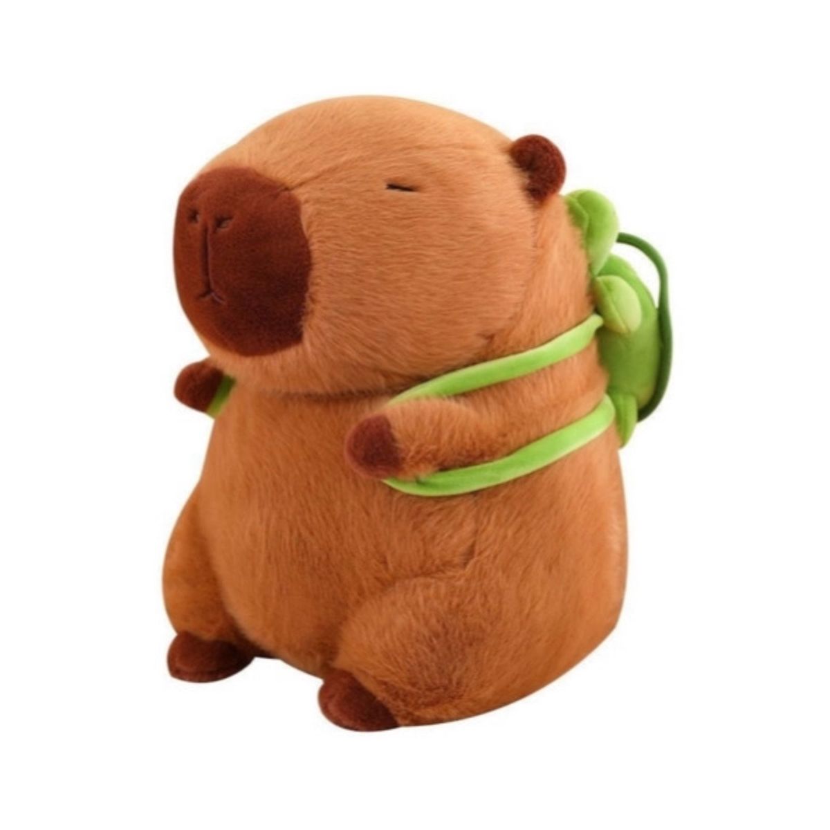GENERICO - Peluche De Capibara Kawaii Carpincho Mochila De Tortuga 30cm