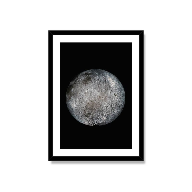 ALCUADRADO - Cuadro Individual Luna HD Negro 70x50