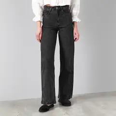 RAINDOOR - Pantalón Estrellas Bolsillos Negro Straight Mujer